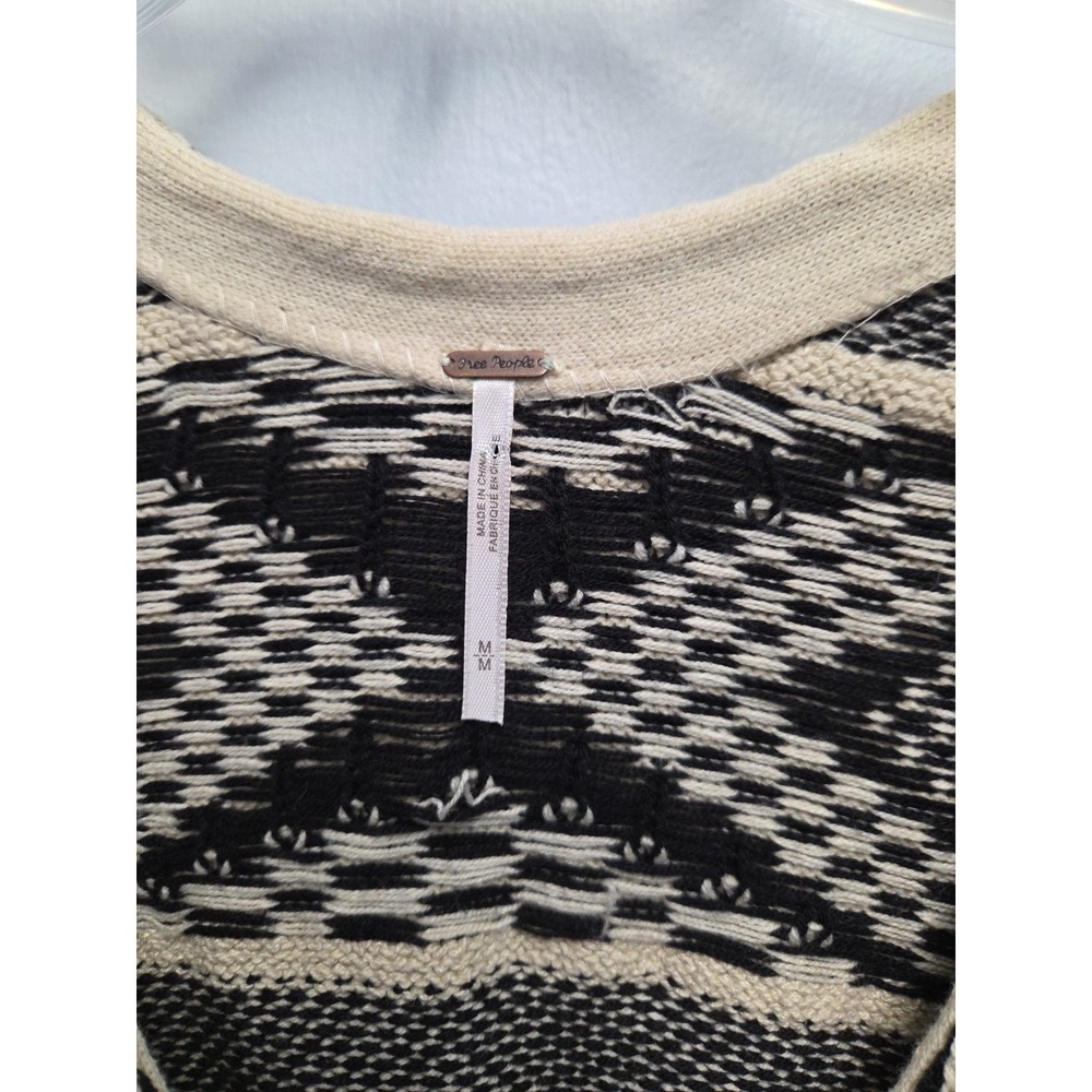 Free People Sweater Dress Sz Medium Patchwork Boho Hippie Bell Sleeve‎ - Picture 7 of 14